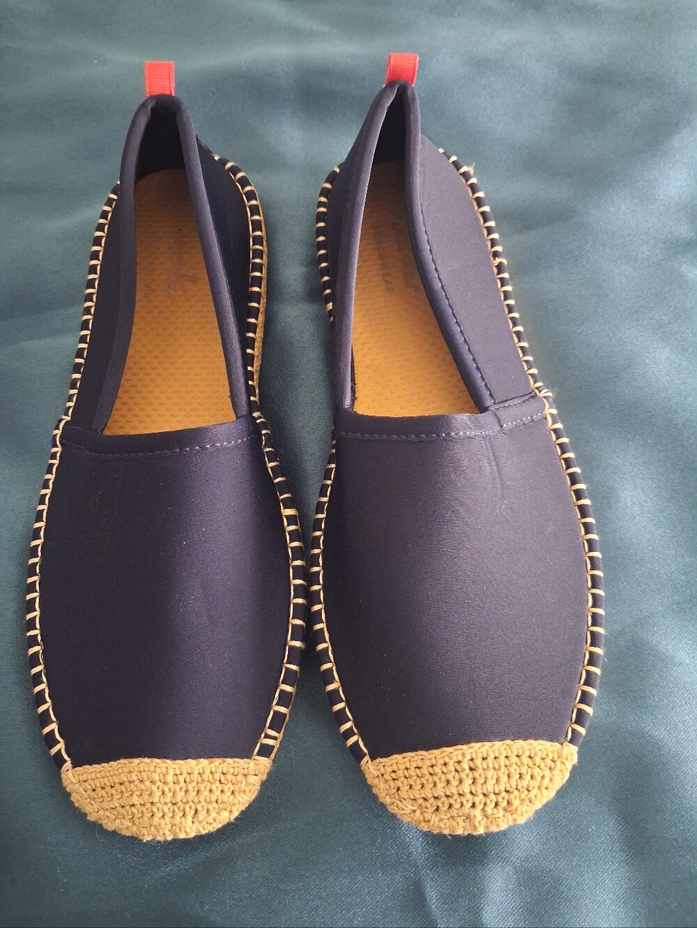 Women Slip-On Espadrilles in Navy and Tan